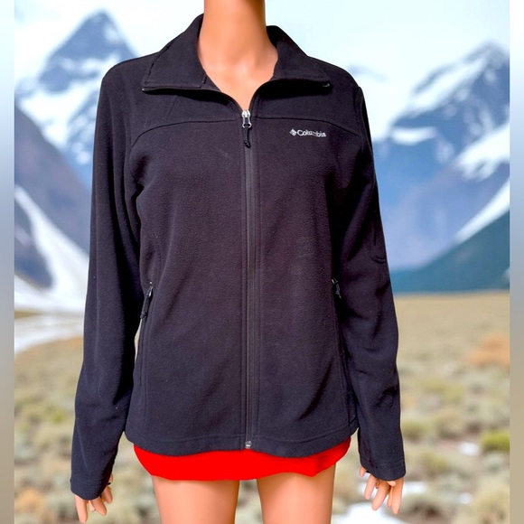Columbia Black Medium Fleece Jacket - Picture 1 of 7